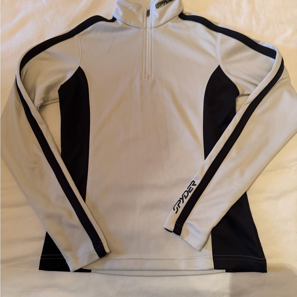 Spyder Kids Ski Jacket in White and Black